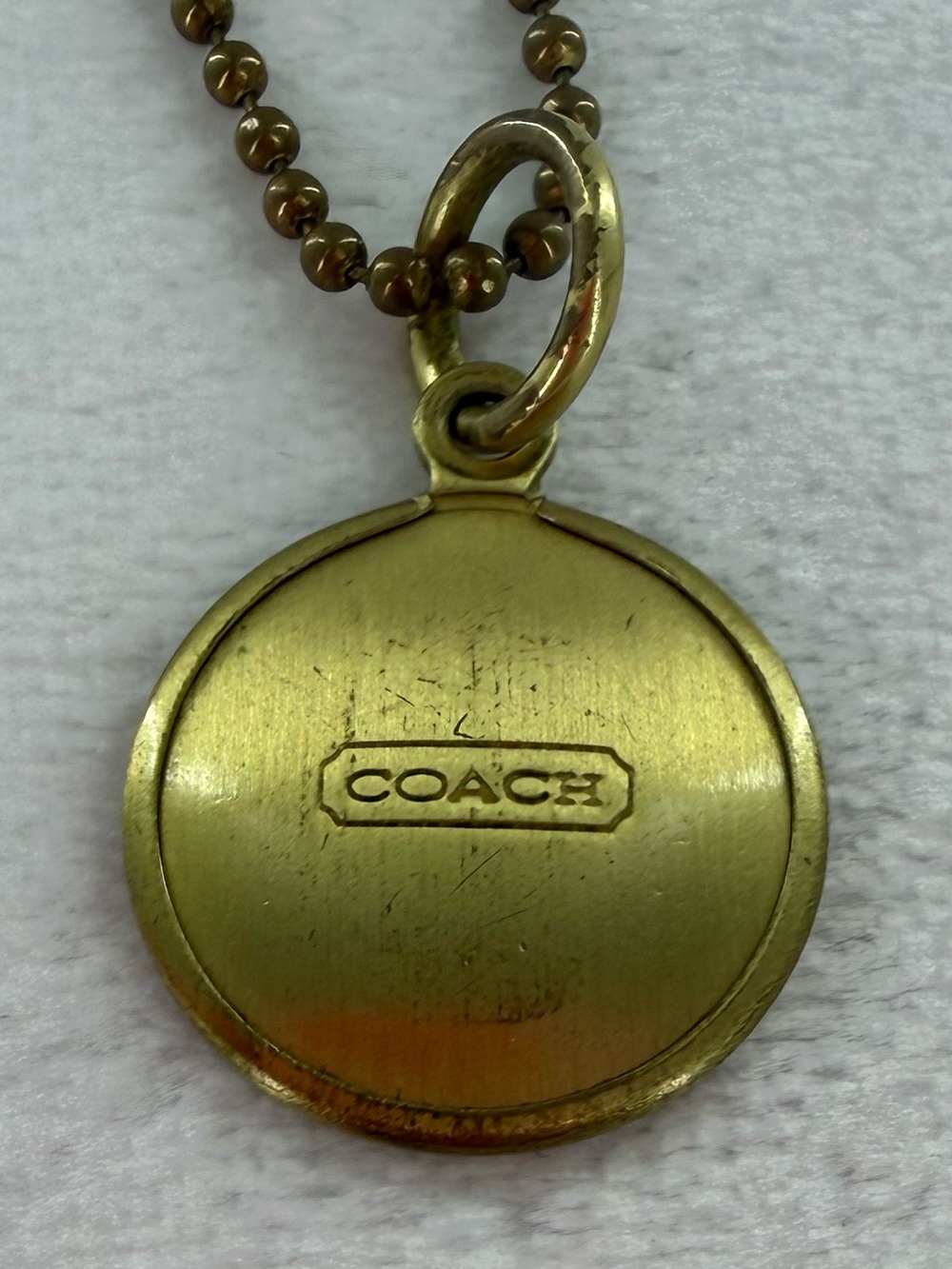 Coach Gold Round Bag Tag - Picture 10 of 11